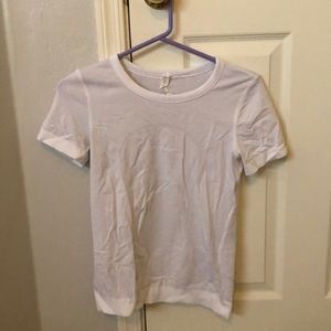 White Lululemom workout top